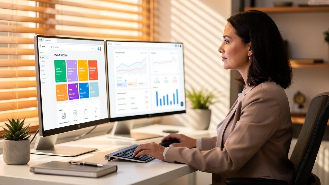 User-friendly website building interface demonstration